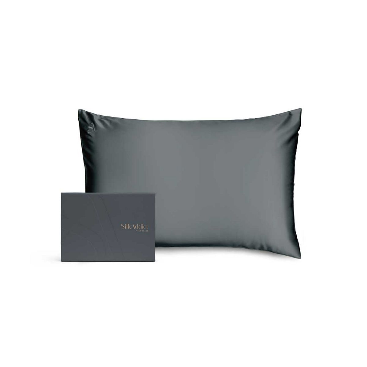 Silk Addict 100% Mulberry Silk Pillowcase Charcoal