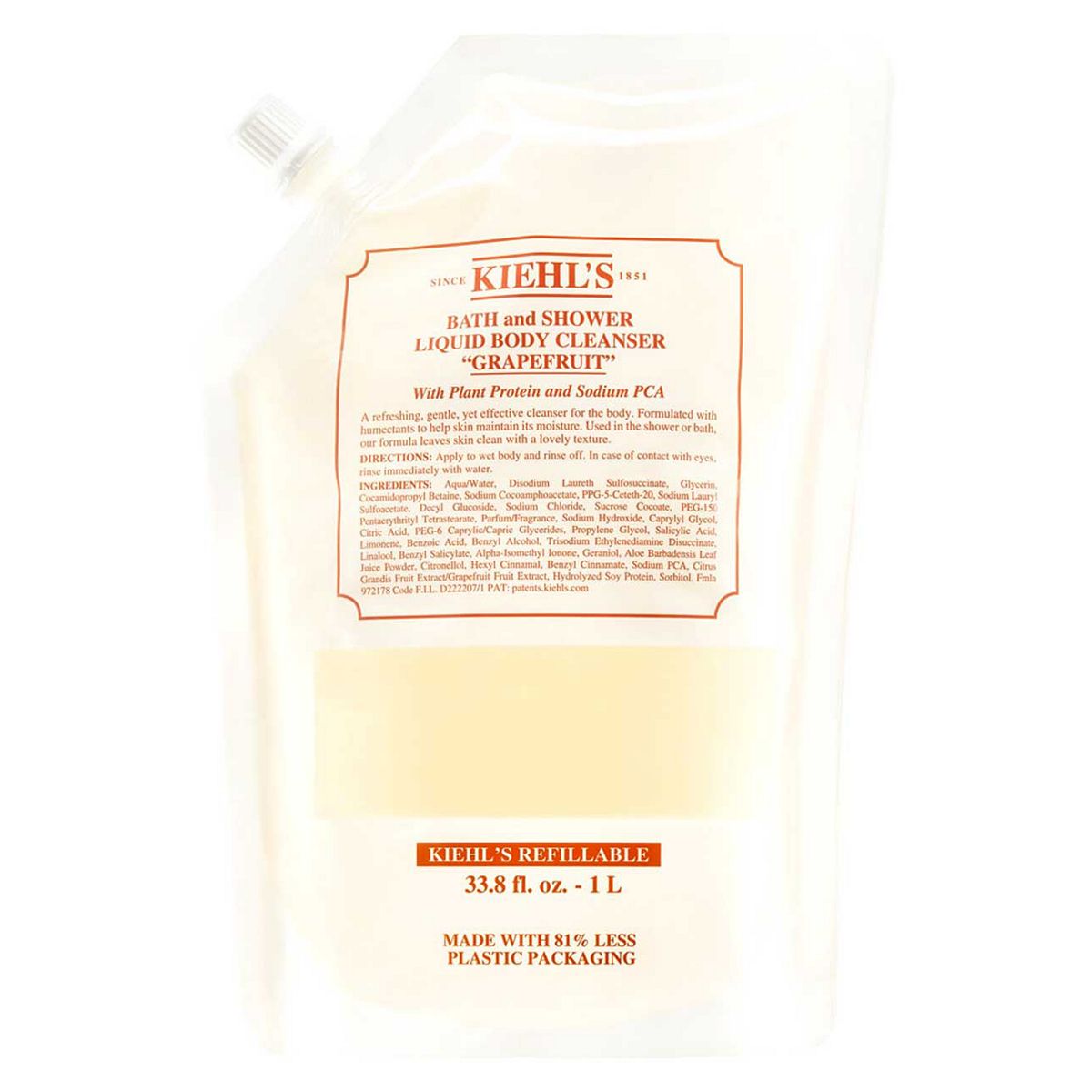 Kiehls Kiehl's Grapefruit Body Cleanser Refill 1L