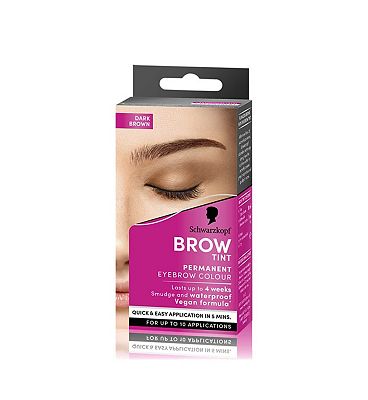 Schwarzkopf Brow Tint Permanent Eye Brow Colour Dark Brown