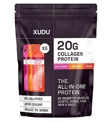 Kudu Collagen Protein Sachet Multi-Flavour Pack 63g 6s