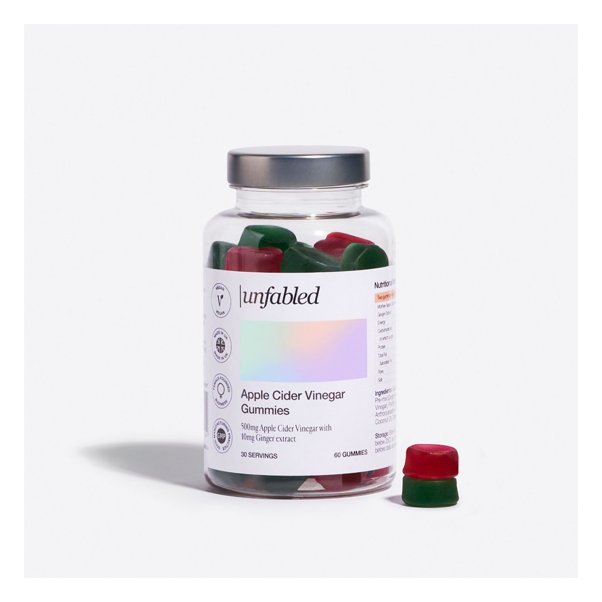 Unfabled Apple Cider Vinegar Gummies 60S