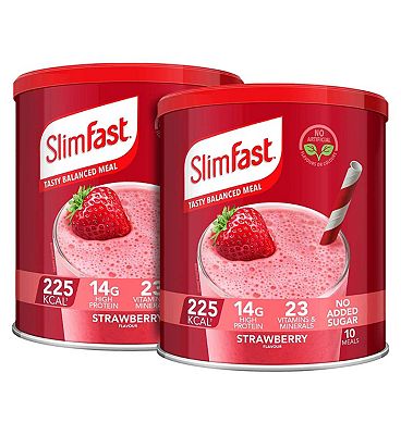 Slimfast Strawberry Flavour Shake 2 x 365g