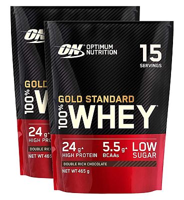 Optimum Nutrition Gold Standard 100% Whey Double Rich Chocolate 2 x 465g