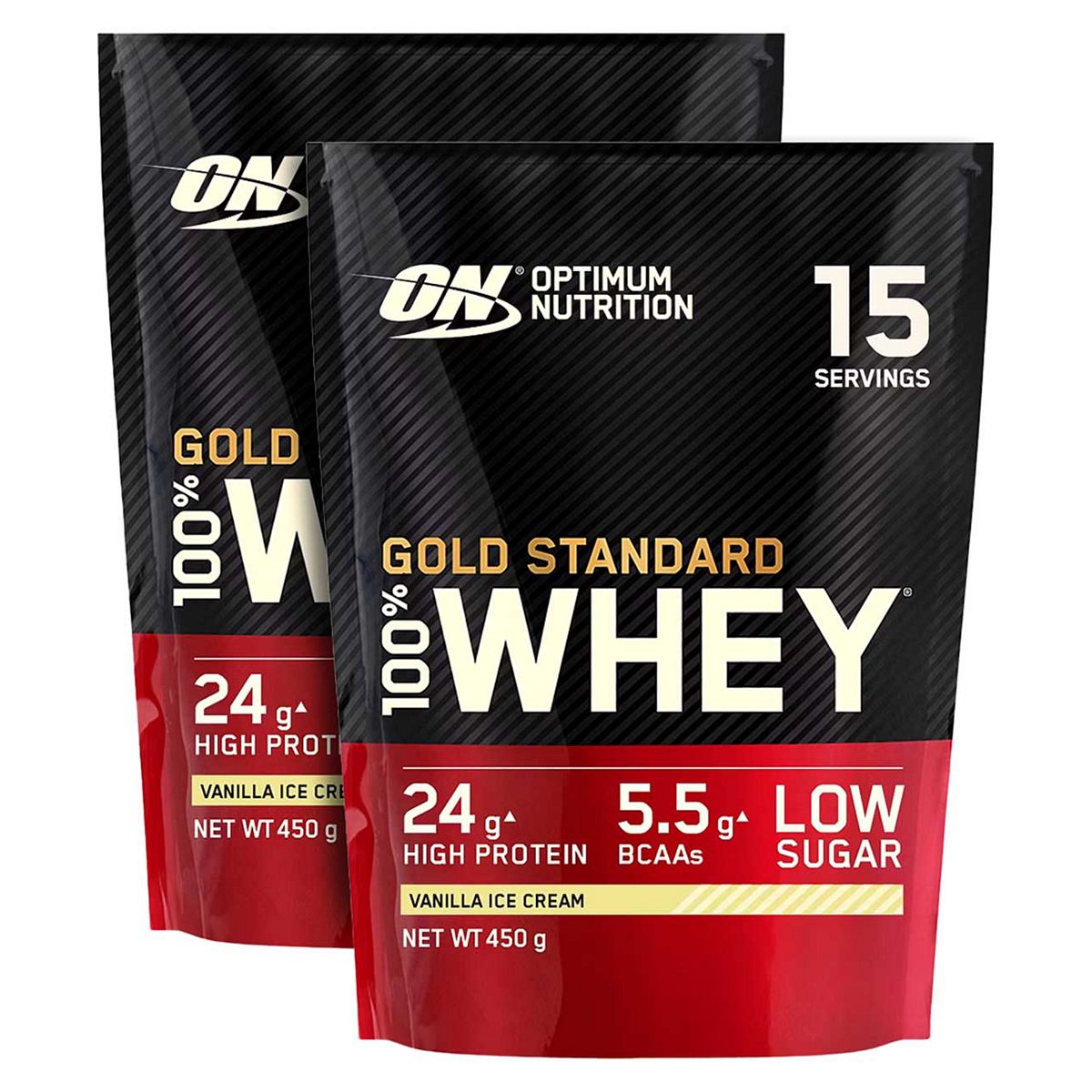 Optimum Nutrition Gold Standard 100% Whey Vanilla Ice Cream 2 X 450g