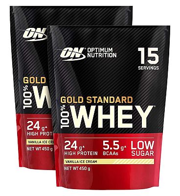 Optimum Nutrition Gold Standard 100% Whey Vanilla Ice Cream 2 x 450g