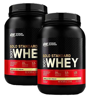 Optimum Nutrition Gold Standard Whey Vanilla Ice Cream 2 x 900g