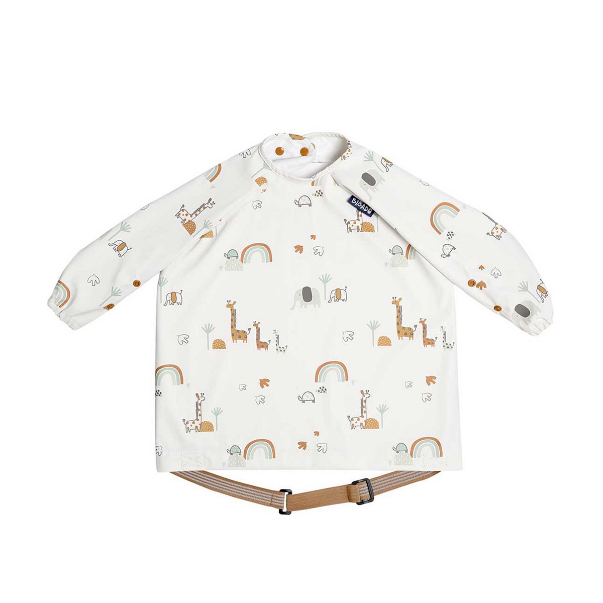 Bibado Long Sleeve Coverall Weaning Bib - Serengeti Spaghetti Multicolor