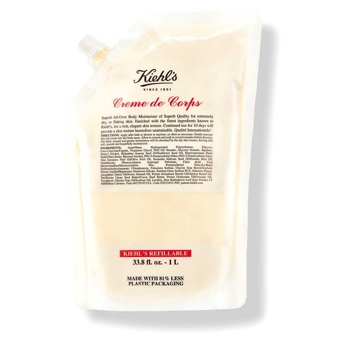 Kiehls Kiehl's Creme De Corps Refill Pouch 1L