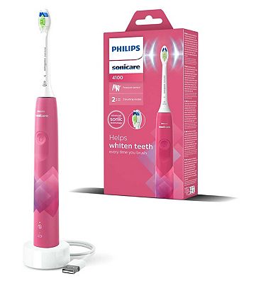 Philips Sonicare Electric Toothbrush 4100 Pink with 1 Extra Brush Head