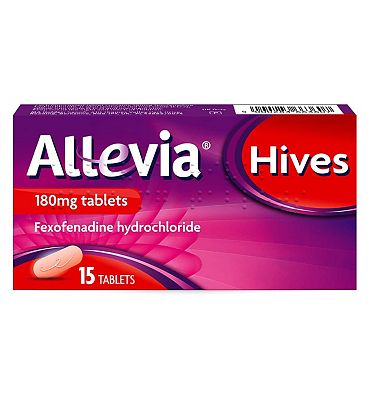 Allevia Hives 180mg Tablets - 15 Tablets