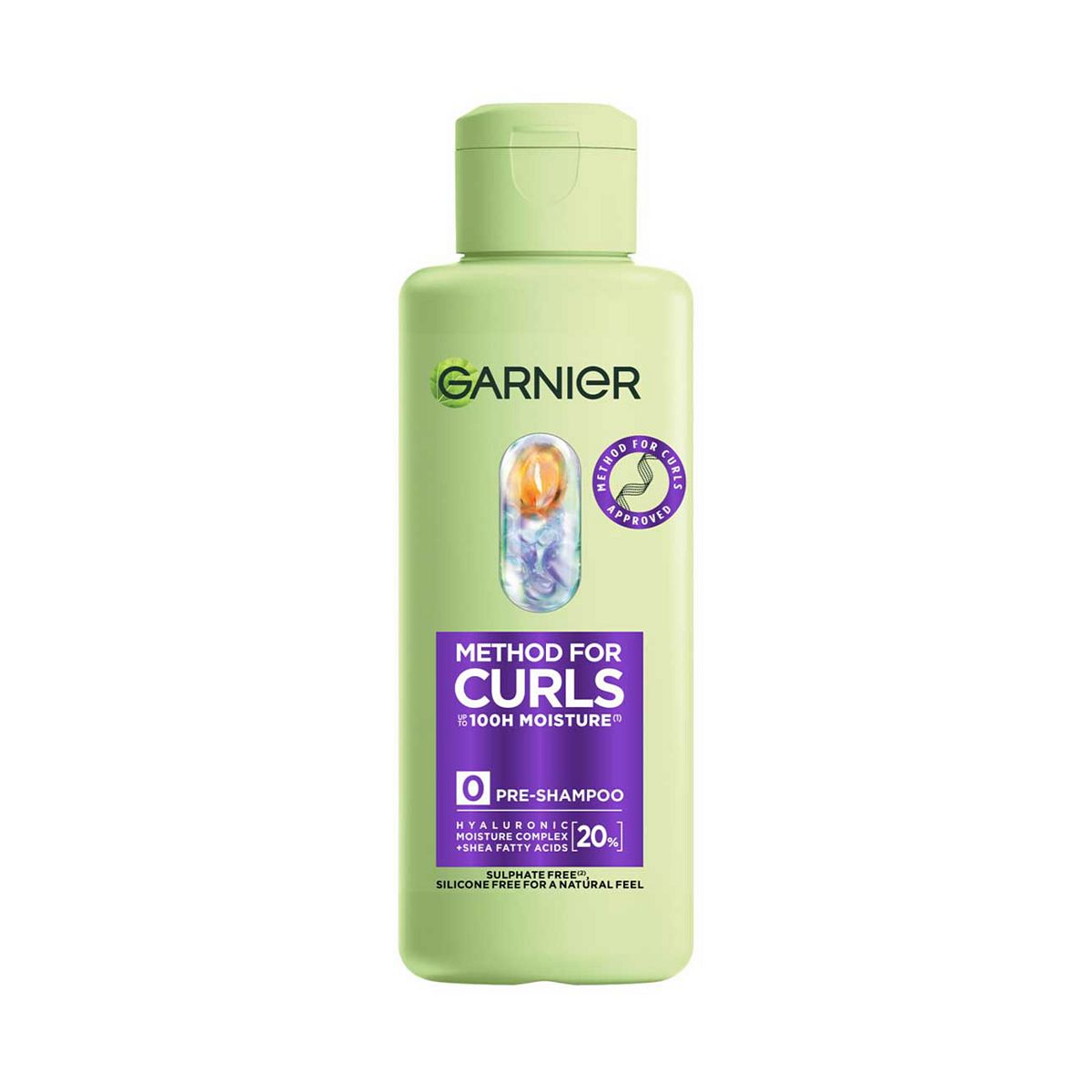 Garnier Method For Curls Pre-Shampoo, Up To 100H Moisture. Silicone Free, Vegan Formula,200 ml, 200ml