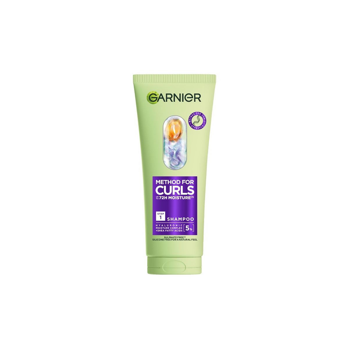 Garnier Method For Curls Shampoo, Feel Hydrated Up To 7 Days, Designed All Curl Types, Vegan Formula,200 ml, 200ml