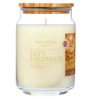 Wax Lyrical Large 475g Wax Filled Jar lets Celebrate