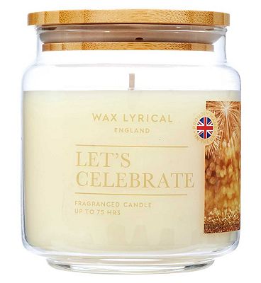 Wax Lyrical Medium 335g Wax Filled Jar lets Celebrate