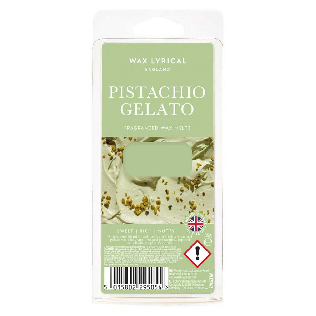 Wax Lyrical Wax Melt Pistachio Gelato 55G