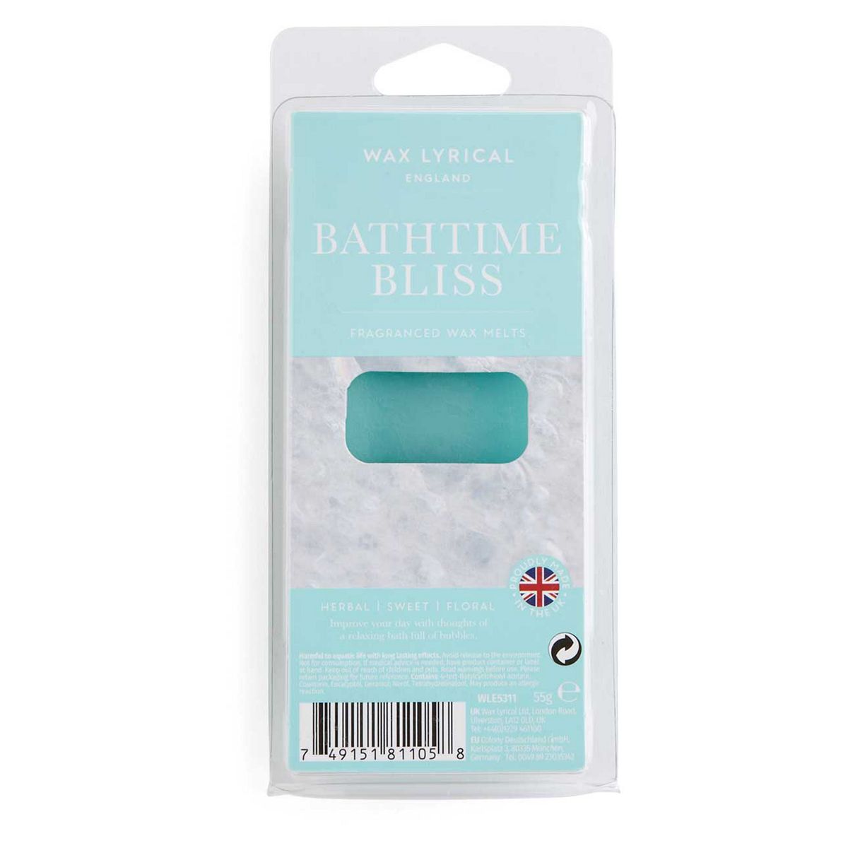 Wax Lyrical Wax Melt Bathtime Bliss 55G