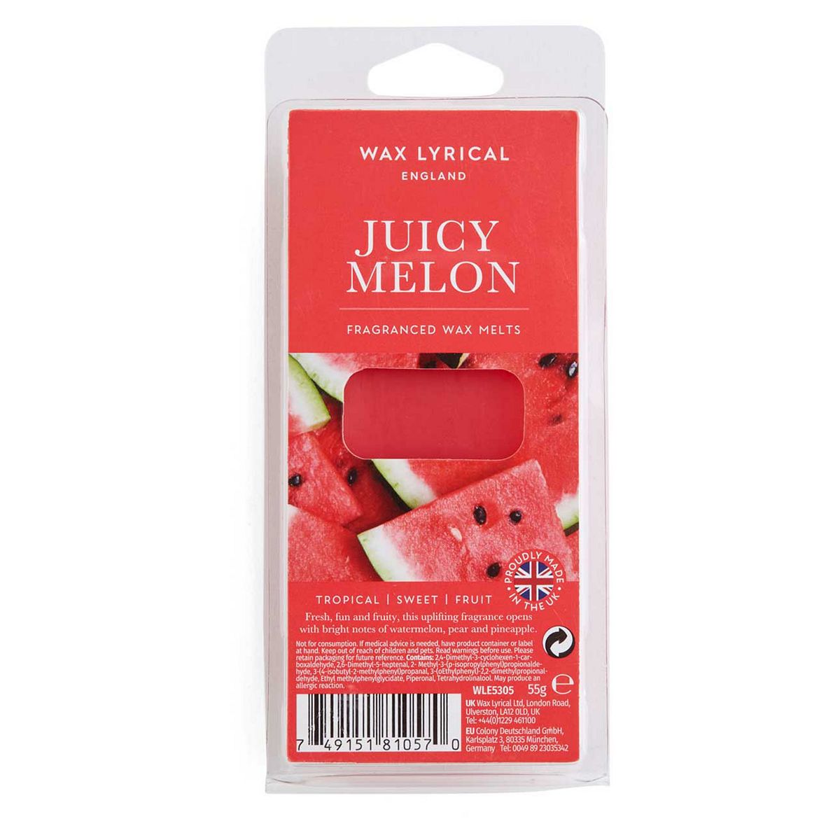 Wax Lyrical Wax Melt Juicy Melon 55G