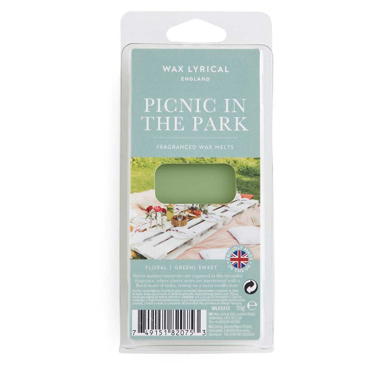 Wax Lyrical Wax Melt Picnic In The Park 55G