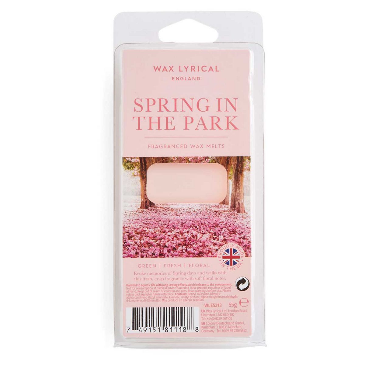 Wax Lyrical Wax Melt Spring In The Park 55G