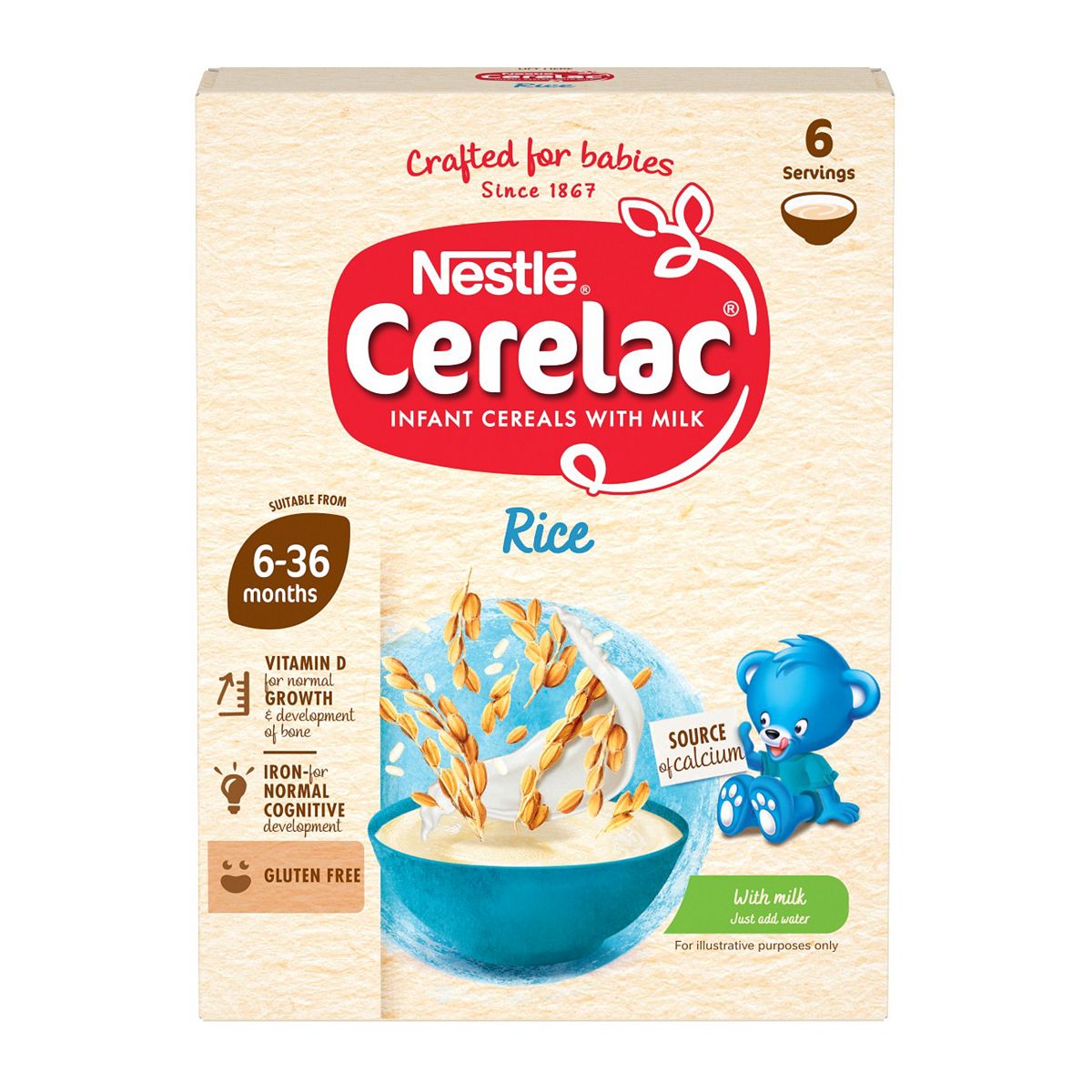 Cerelac Nestlé Rice Based Fortified Infant Cereal With Milk 6 Months Plus 160G