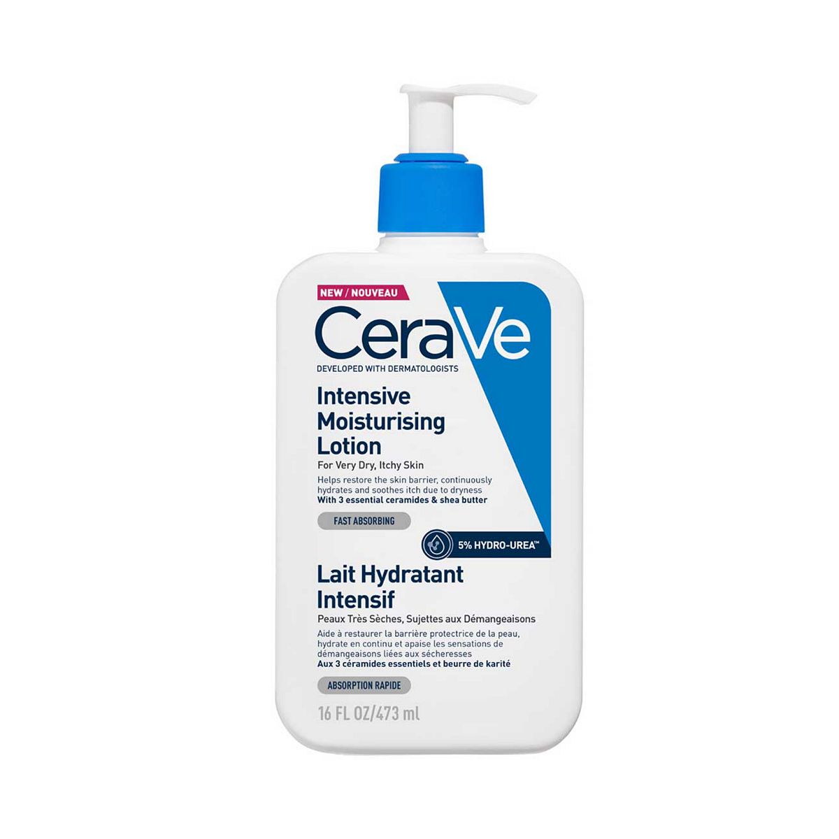 Cerave Intensive Moisturising Lotion With 5% Hydro-Urea For Very Dry, Itchy Skin 473Ml