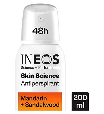 INEOS Skin Science Mandarin + Sandalwood Antiperspirant Deodorant Aerosol Spray 200ml
