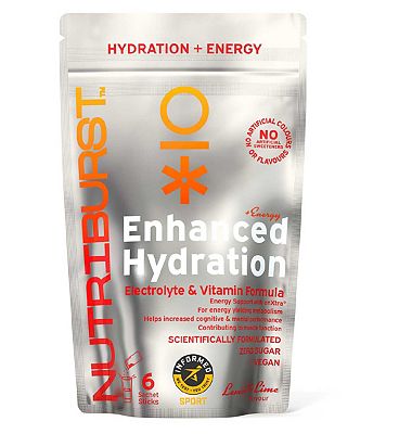 Click to view product details and reviews for Nutriburst Enhanced Hydration And Energy Powder Lemon Lime Sachets 35g 6s.