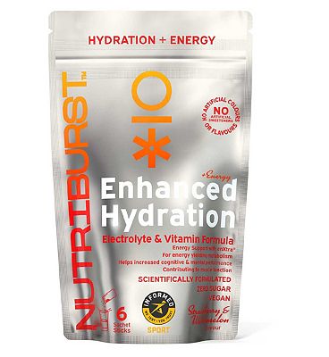 Click to view product details and reviews for Nutriburst Enhanced Hydration And Energy Powder Strawberry Watermelon Sachets 35g 6s.