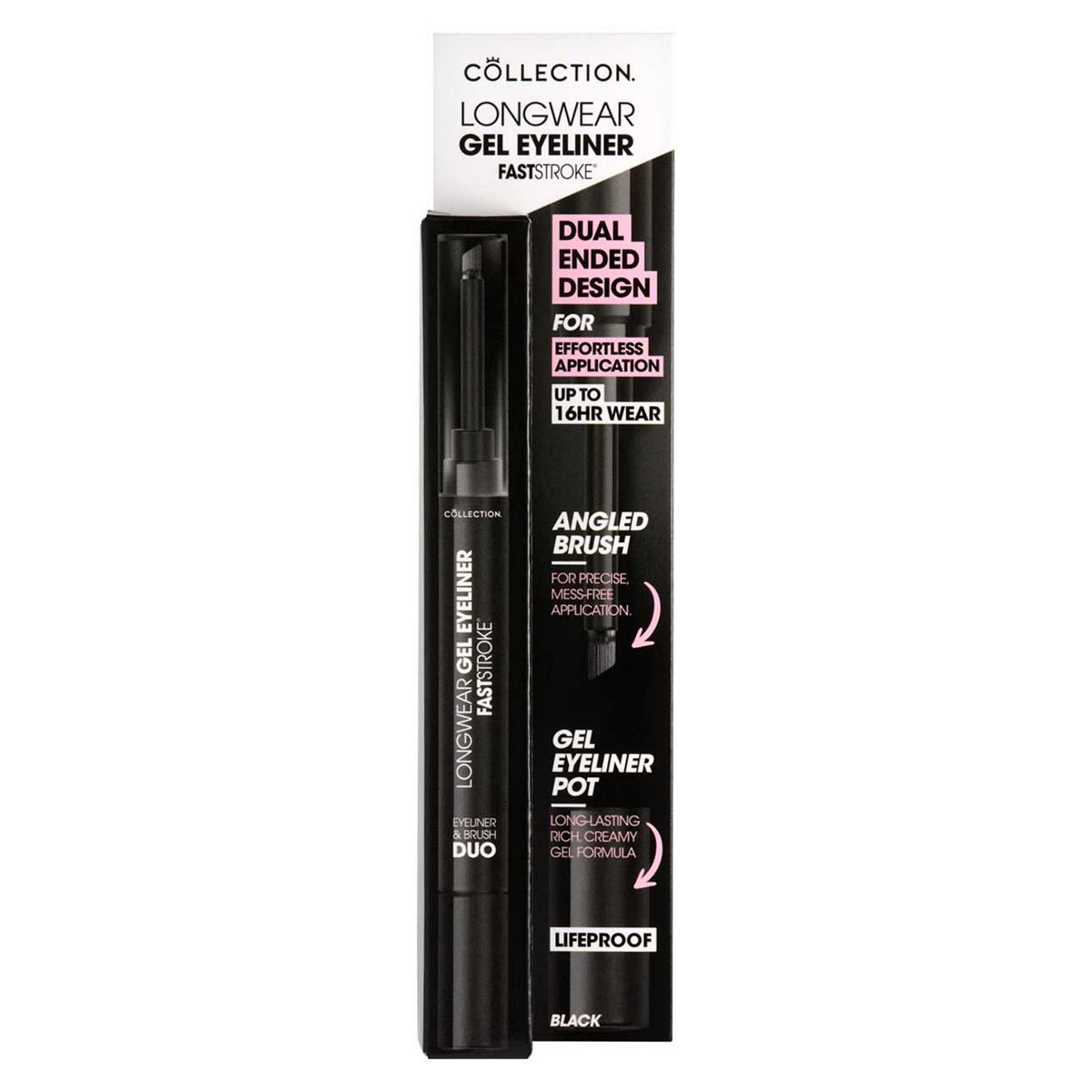 Collection Fast Stroke Longwear Gel Eyeliner And Brush Duo Shade 1 Black 1.2g
