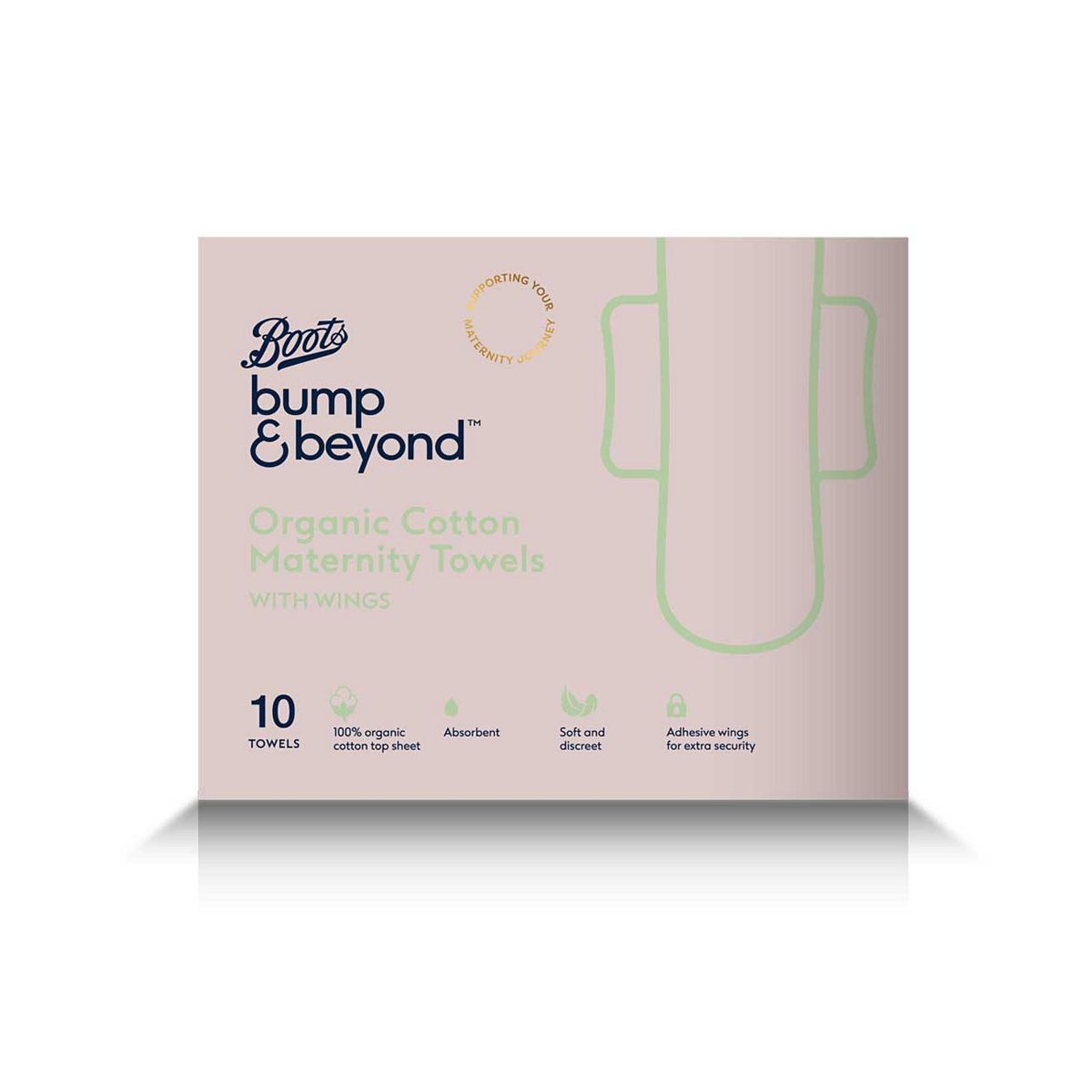   Bump & Beyond Organic Cotton Maternity Towels With Wings 10S