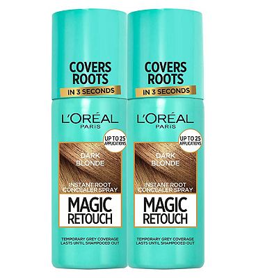 LOreal Paris Magic Retouch Dark Blonde Root Touch Up, Temporary Instant Root Concealer Spray x2