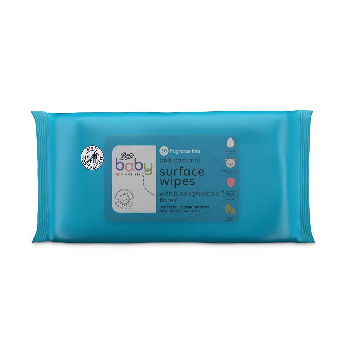   Baby Anti-Bacterial Fragrance Free Surface Wipes 30S