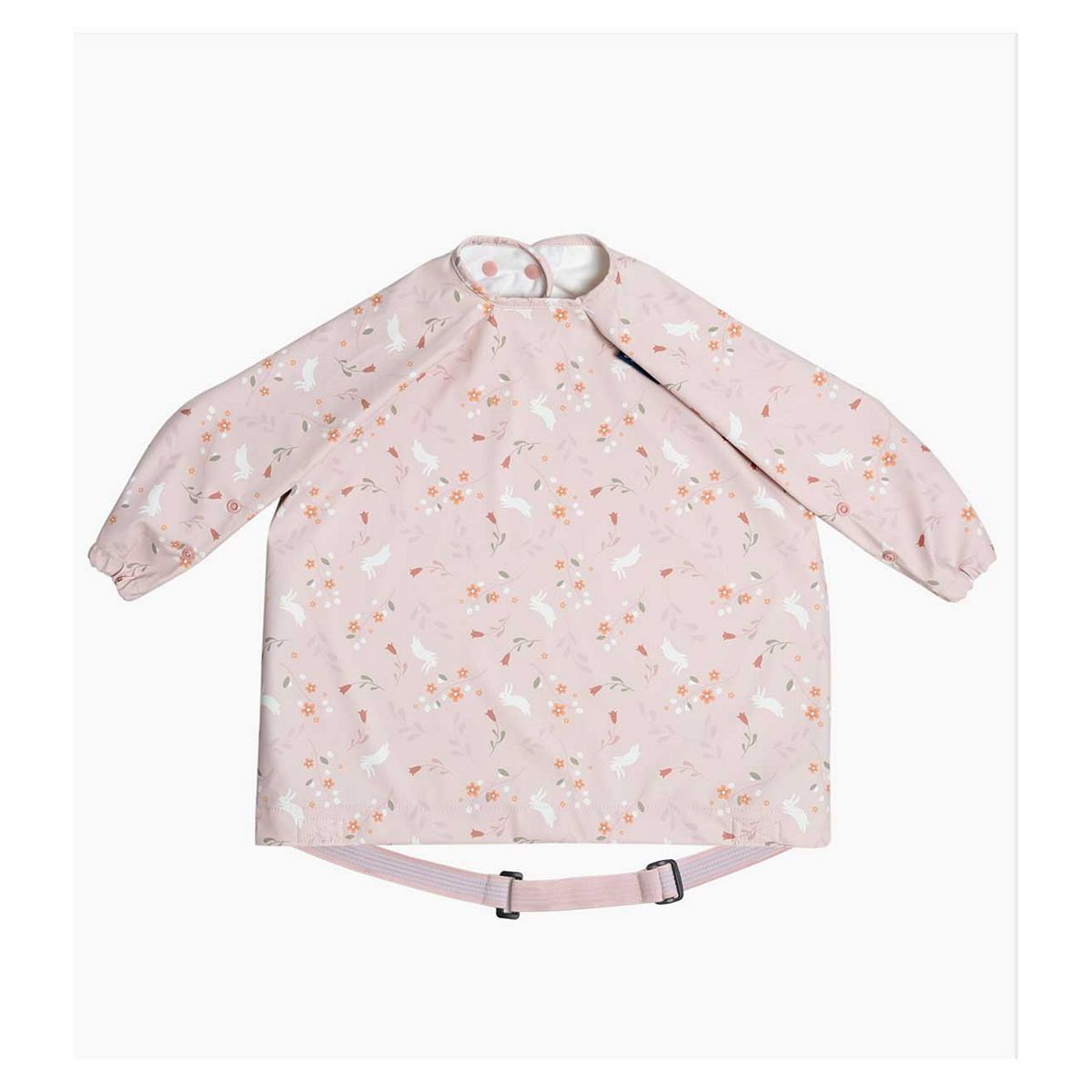 Bibado Long Sleeve Coverall Weaning Bib - Botanical Bunnies Multicolor
