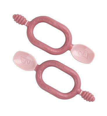 Bibado Dippit Multi Stage Weaning Spoon Two Pack - Blush