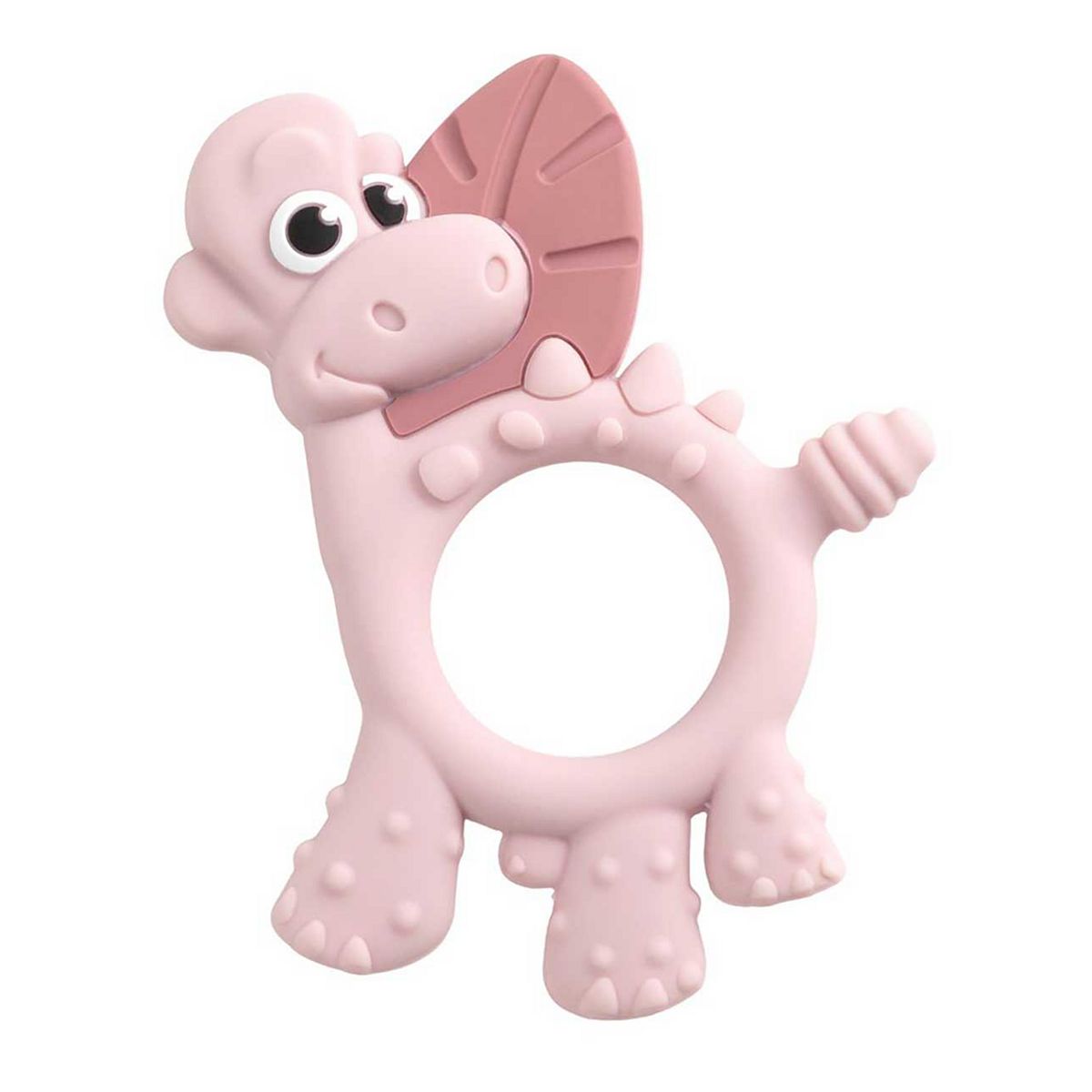 Bibado Sensory Teether - Dotty The Dinosaur Blush