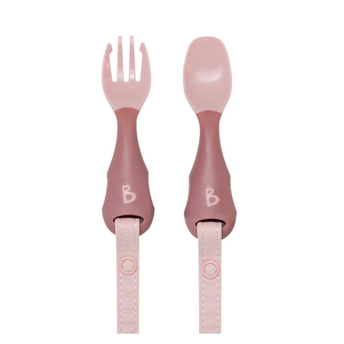 Bibado Handi Cutlery - Attachable Baby Blush Two Pack