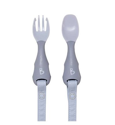 Bibado Handi Cutlery - Attachable Baby Cutlery - Mist Two Pack