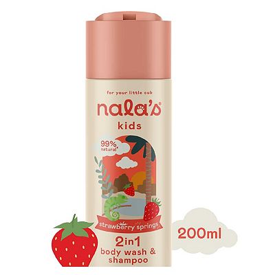 Nala's Kids 2in1 Wash & Shampoo Strawberry Springs 200ml