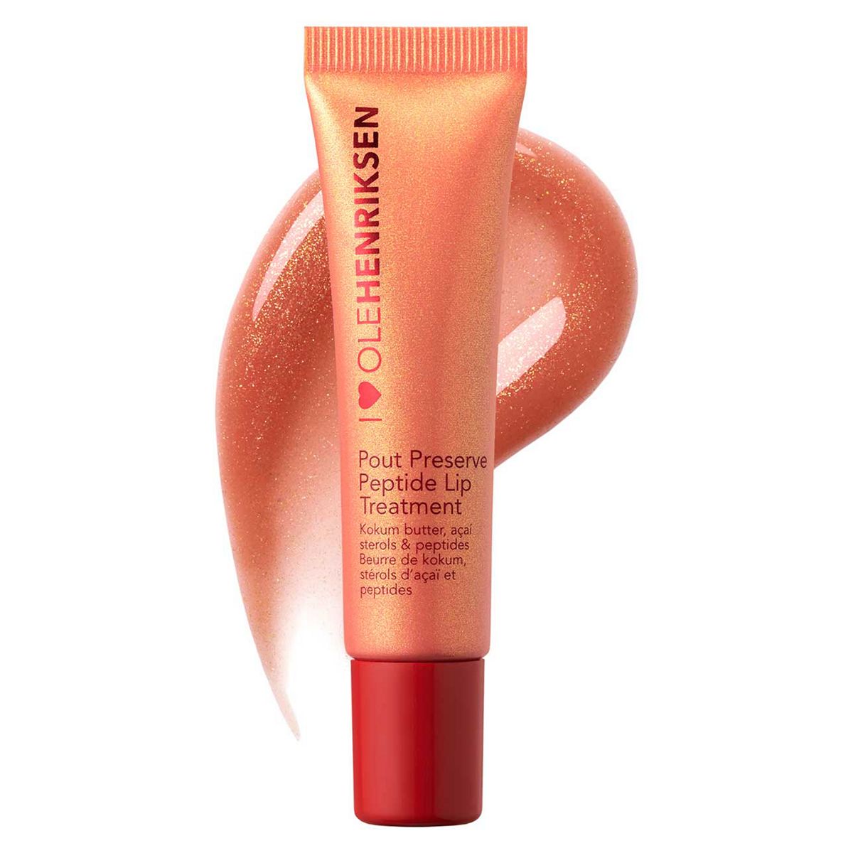 Ole Henriksen Pout Preserve Hydrating Peptide Lip Treatment Strawberry Sorbet Glimmer 12ml