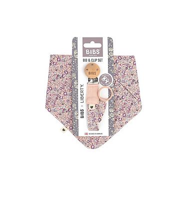 BIBS x Liberty Bib & Clip Set Eloise Blush