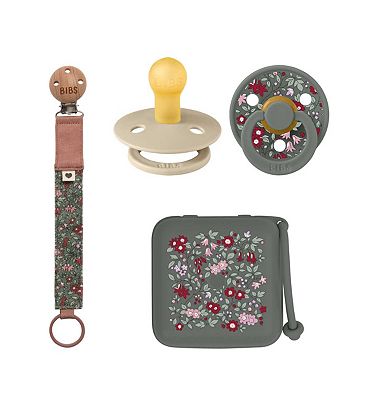 BIBS x Liberty Essentials Gift Set - Chamomile Lawn Pine Size 1