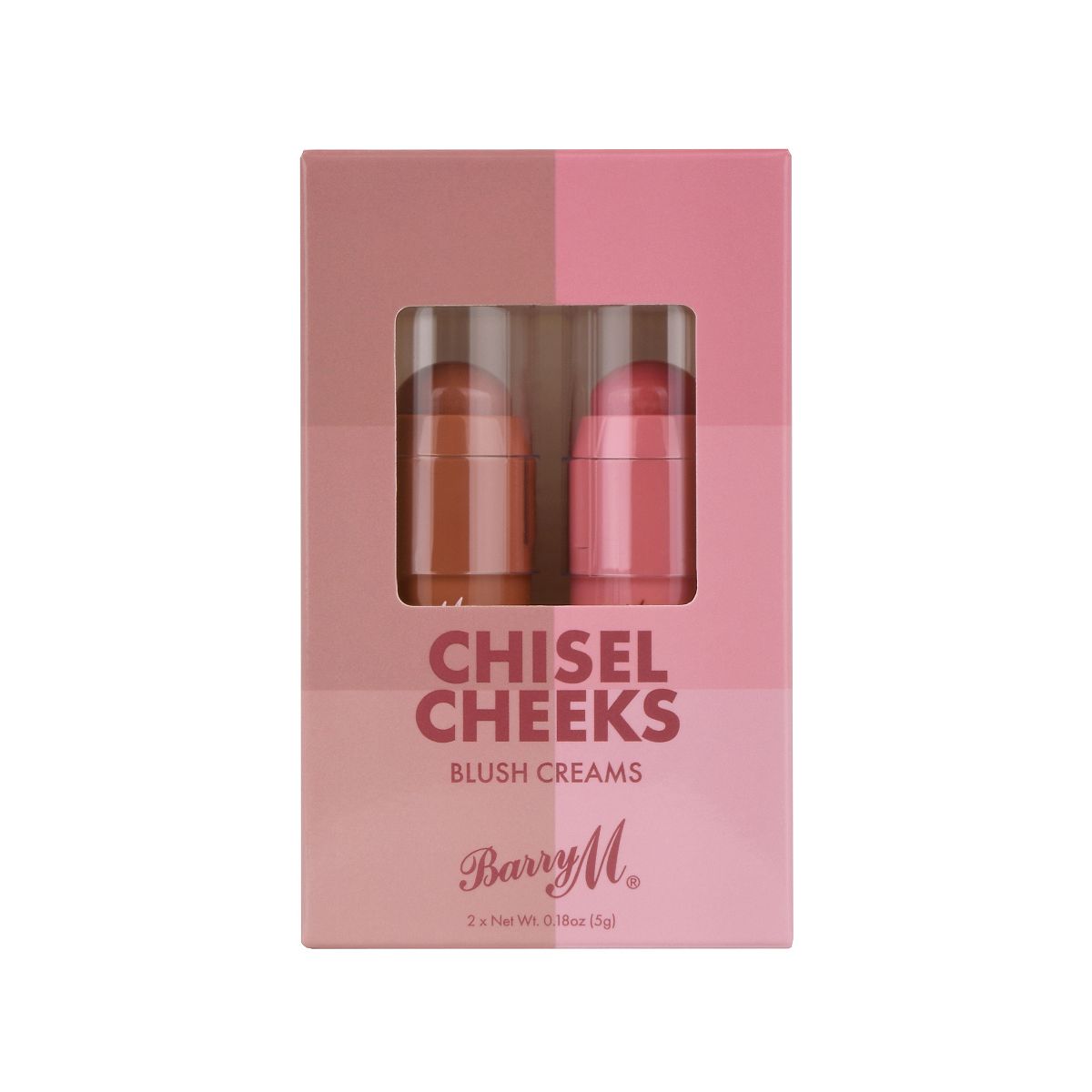 Barry M Chisel Cheeks Blush Creams Blushed/rosy X2 Net 0.18Oz (5G)