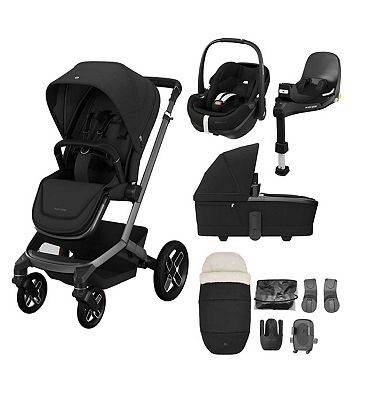 Maxi-Cosi Fame 9 Piece Premium Bundle Twillic Black