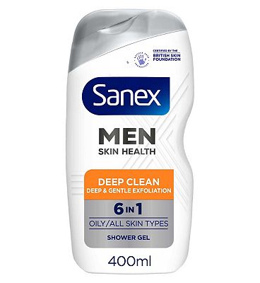Sanex Men Skin Health Deep Clean Shower Gel 400ml