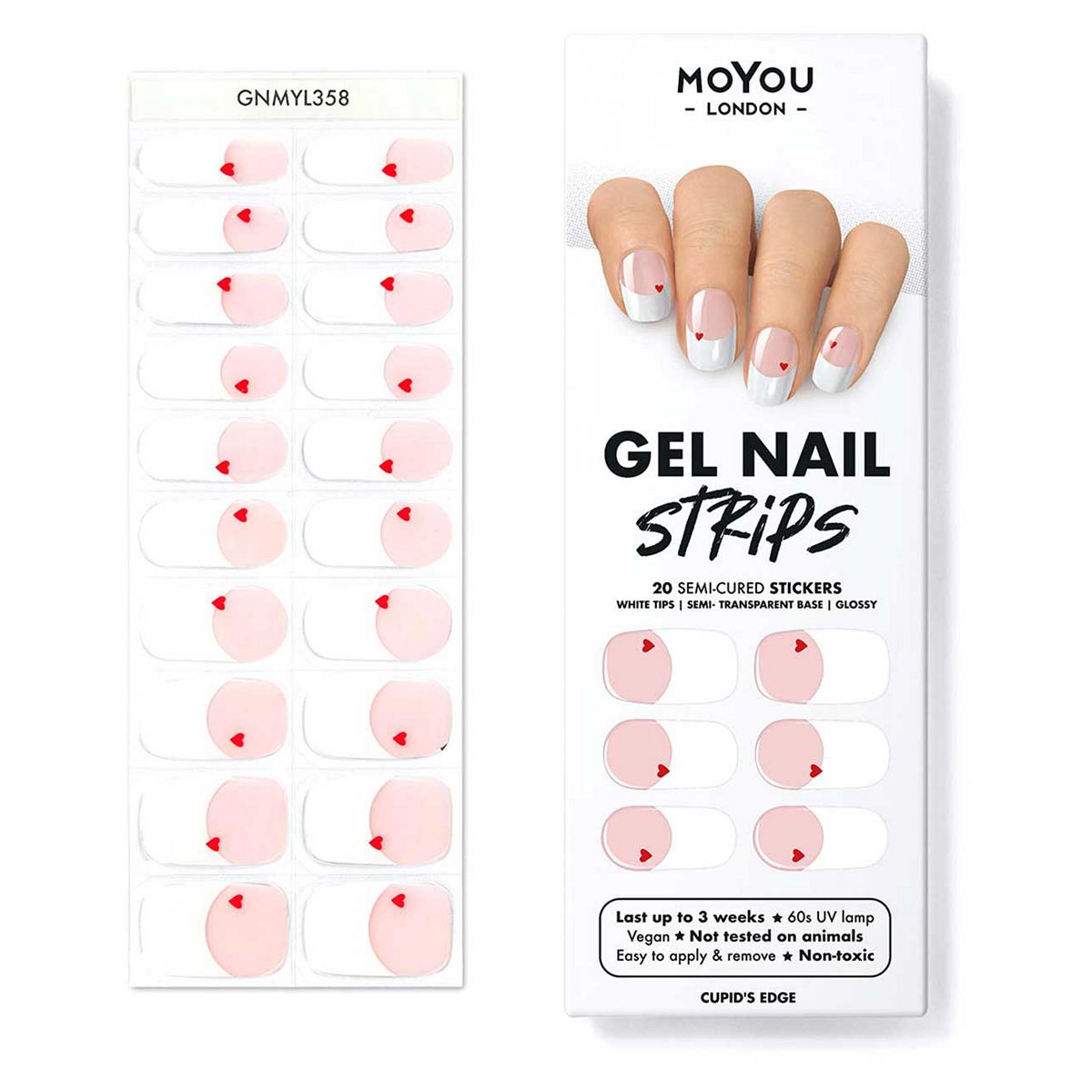 MoYou London Gel Nail Strip - Cupid's Edge