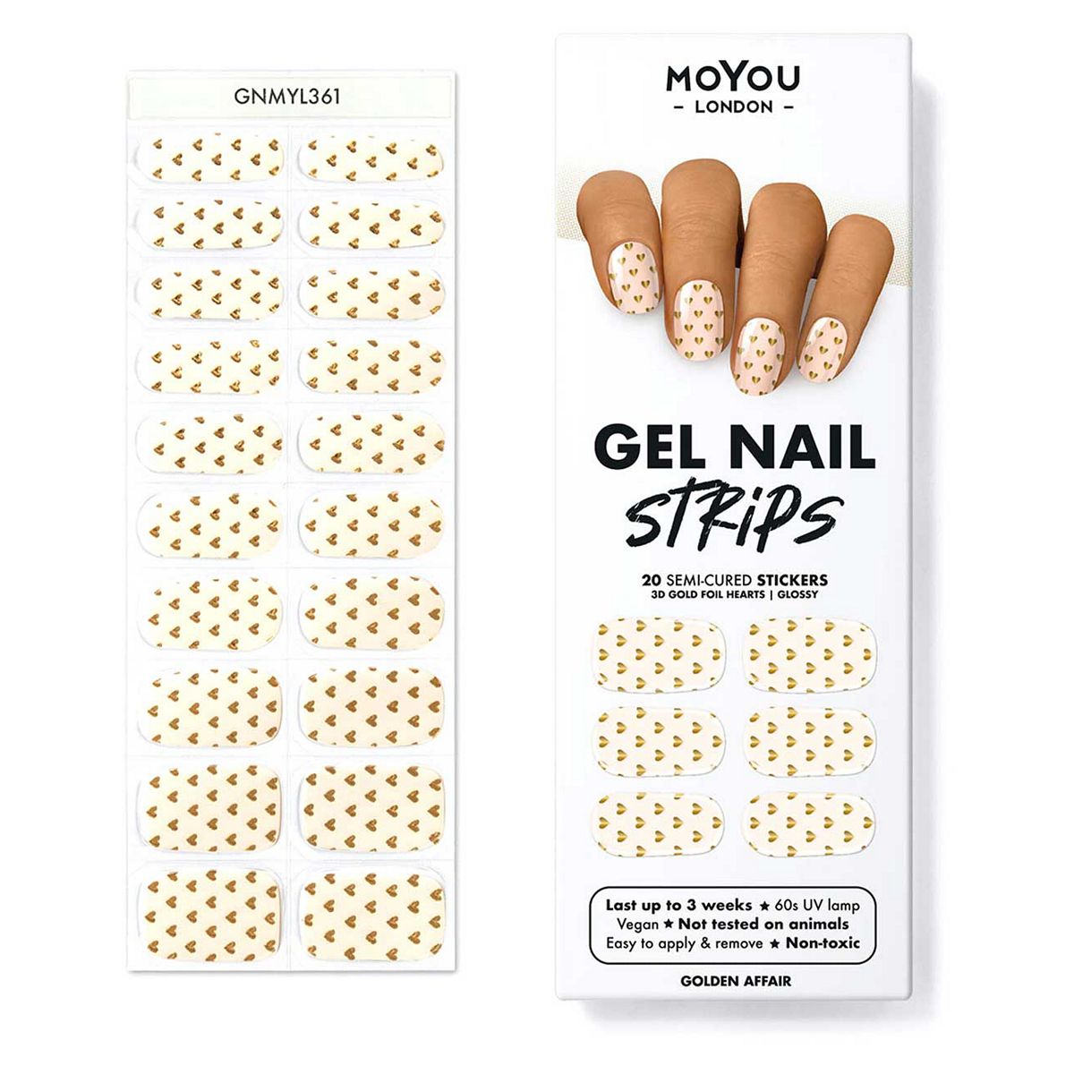 MoYou London Gel Nail Strip - Golden Affair