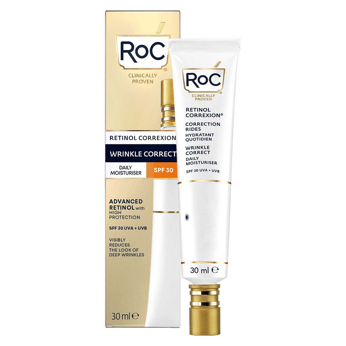 Roc Retinol Correxion Wrinkle Correct Daily Moisturiser Spf30 30Ml