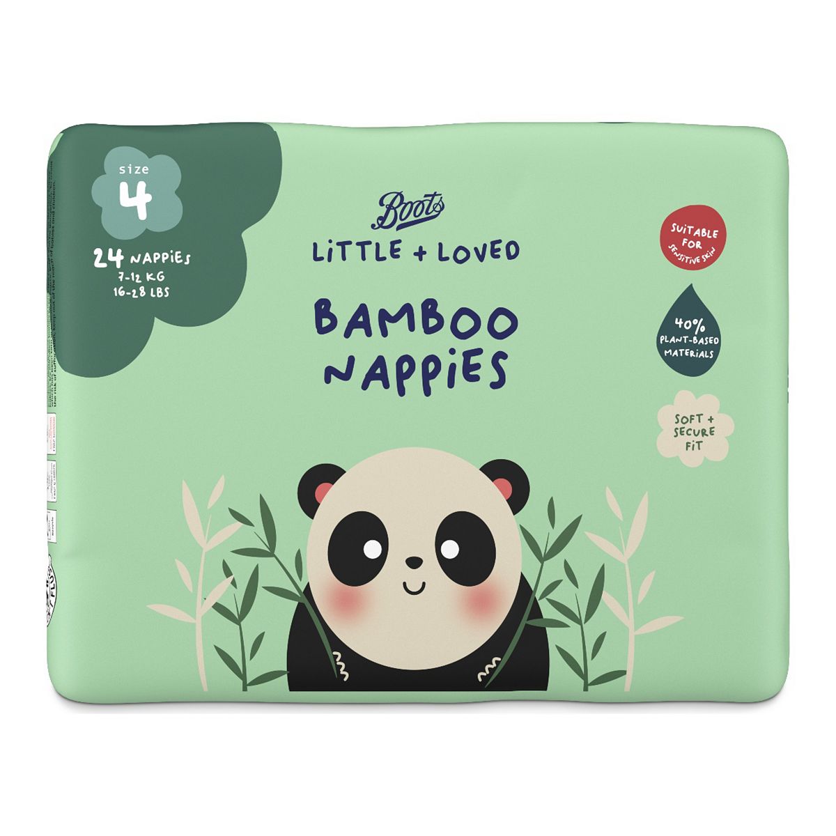   Baby   Little + Loved Bamboo Nappies Size 4 24 7Kg-12Kg