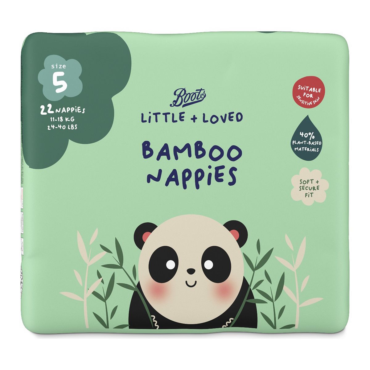   Baby   Little + Loved Bamboo Nappies Size 5 22 11Kg-18Kg