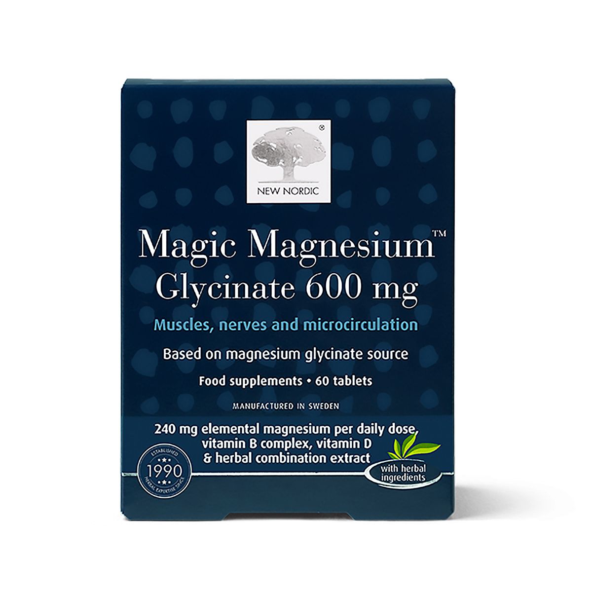 New Nordic Magic Magnesium Glycinate 600Mg Tablets 60
